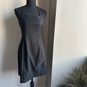*CACHE* Black Square Neck Mini Dress Size 12